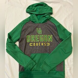 Oregon Ducks Hoodie Fanatics Men’s Medium Grey and Green